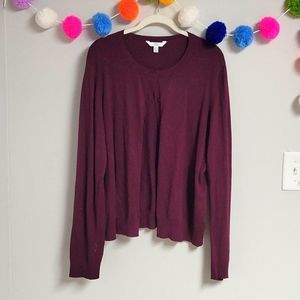 Time and Tru Cardigan XL Purple